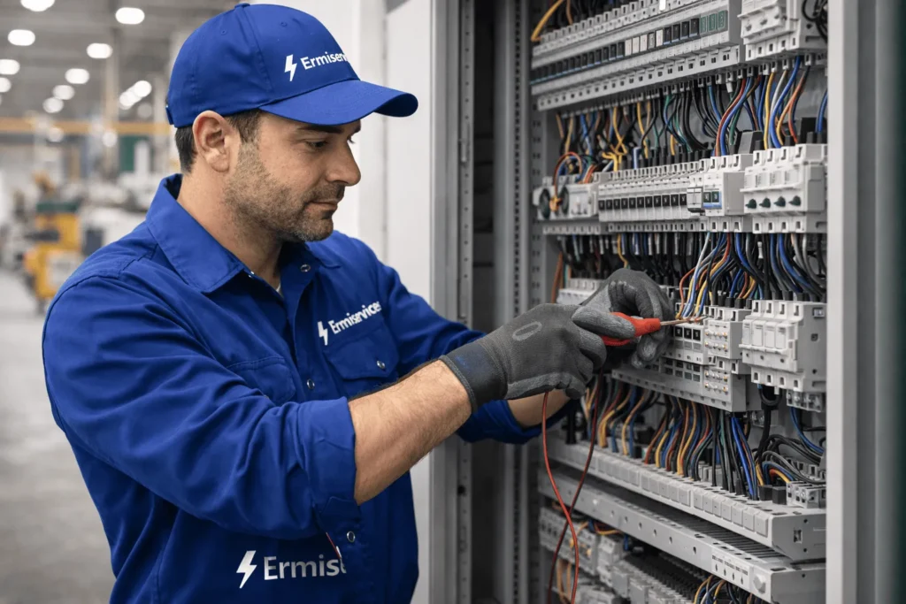 Électricien Ermiservices réalisant un diagnostic électrique à Cayenne
