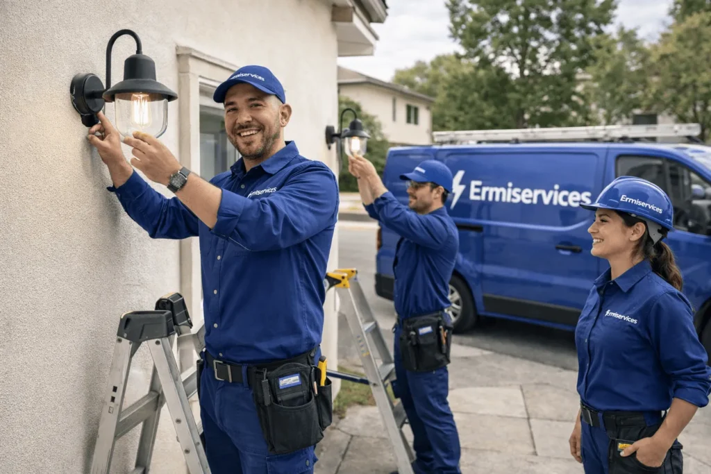 Installation électrique moderne réalisée par Ermiservices à Cayenne