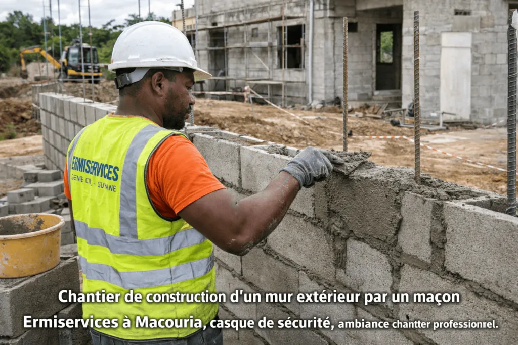 Travaux de réparation de murs par Ermiservices à Cayenne